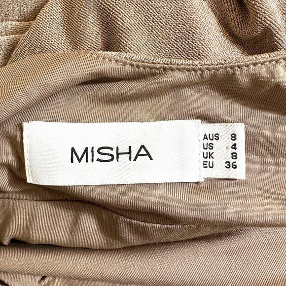 New Misha Women's Noelene Jumpsuit Wide Leg Khaki Size 4 - Picture 11 of 13